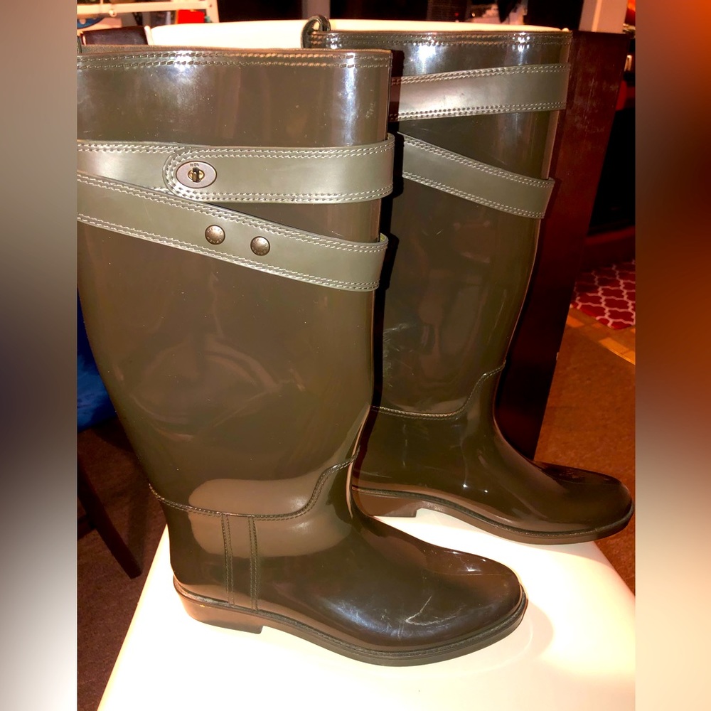 COACH rain boots size 11